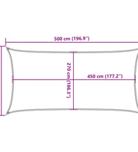 Sonnensegel 160 g/m² Rechteckig Hellgrau 3x5 m HDPE