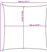 Sonnensegel 160 g/m² Quadratisch Sandfarbe 2x2 m HDPE