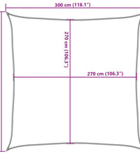 Sonnensegel 160 g/m² Quadratisch Sandfarbe 3x3 m HDPE