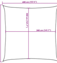 Sonnensegel 160 g/m² Quadratisch Sandfarbe 4x4 m HDPE