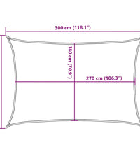 Sonnensegel 160 g/m² Rechteckig Sandfarben 2x3 m HDPE