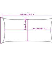 Sonnensegel 160 g/m² Rechteckig Sandfarben 2x4 m HDPE