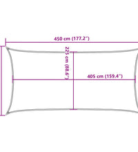 Sonnensegel 160 g/m² Rechteckig Sandfarben 2,5x4,5 m HDPE