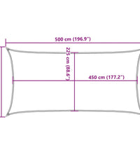 Sonnensegel 160 g/m² Rechteckig Sandfarben 2,5x5 m HDPE