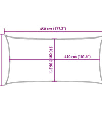 Sonnensegel 160 g/m² Rechteckig Sandfarben 3x4,5 m HDPE