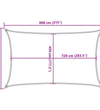 Sonnensegel 160 g/m² Rechteckig Sandfarben 5x8 m HDPE