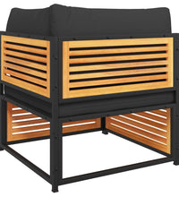 10-tlg. Garten-Sofagarnitur mit Kissen Massivholz Akazie