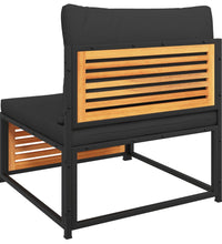 10-tlg. Garten-Sofagarnitur mit Kissen Massivholz Akazie