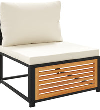 10-tlg. Garten-Sofagarnitur mit Kissen Massivholz Akazie