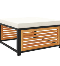 10-tlg. Garten-Sofagarnitur mit Kissen Massivholz Akazie