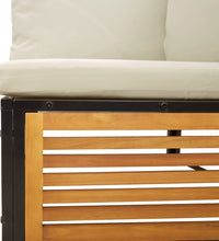 10-tlg. Garten-Sofagarnitur mit Kissen Massivholz Akazie