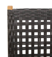 Gartenstuhl Verstellbar 8 Stk. Schwarz Poly Rattan Massivholz