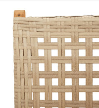 Gartenstuhl Verstellbar 4 Stk. Beige Poly Rattan Massivholz