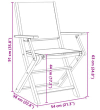 Gartenstühle 4 Stk. Klappbar Cremeweiß Stoff und Massivholz