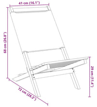 Gartenstühle 4 Stk. Klappbar Taupe Stoff und Massivholz