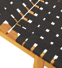 Sonnenliegen 2 Stk. Schwarz Massivholz Akazie und Stoff