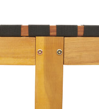 Sonnenliegen 2 Stk. Schwarz Massivholz Akazie und Stoff