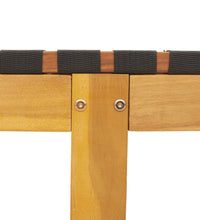 Sonnenliegen 2 Stk. mit Tisch Schwarz Massivholz Akazie