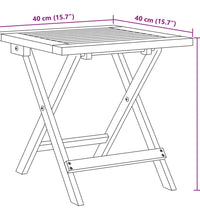 Gartenstühle 2 Stk. Klappbar mit Tisch Schwarz Massivholz