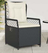 Gartensessel 2 Stk. Verstellbar Schwarz Poly Rattan