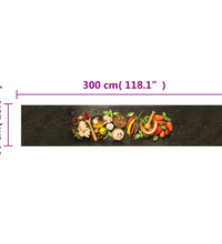 Küchenteppich Waschbar Gewürze 60x300 cm Samt