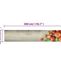 Küchenteppich Waschbar Tomaten 60x300 cm Samt