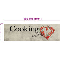 Küchenteppich Waschbar Paprika 60x180 cm Samt