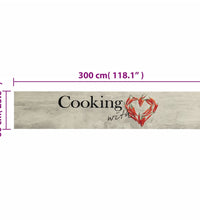 Küchenteppich Waschbar Paprika 60x300 cm Samt