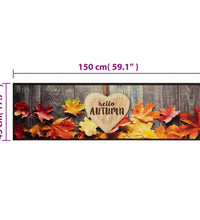 Küchenteppich Waschbar Herbst 45x150 cm Samt