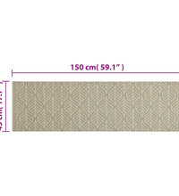 Küchenteppich Waschbar Blätter 45x150 cm Samt