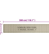 Küchenteppich Waschbar Hauptstädte Home 60x300 cm Samt