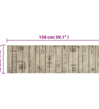 Küchenteppich Waschbar Zaun 45x150 cm Samt