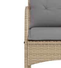 Garten-Schaukelstuhl mit Kissen Beige Poly Rattan