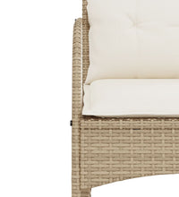 Garten-Schaukelstuhl mit Kissen Beige Poly Rattan