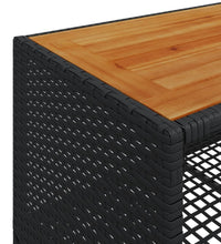 4-tlg. Garten-Sofagarnitur mit Kissen Schwarz Poly Rattan