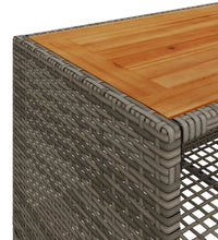 4-tlg. Garten-Sofagarnitur mit Kissen Grau Poly Rattan