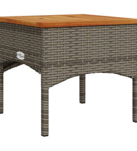 3-tlg. Garten-Sofagarnitur mit Kissen Grau Poly Rattan