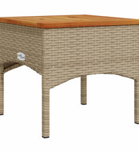 3-tlg. Garten-Sofagarnitur mit Kissen Beige Poly Rattan