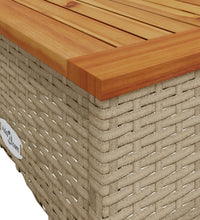 3-tlg. Garten-Sofagarnitur mit Kissen Beige Poly Rattan