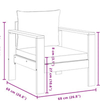 4-tlg. Garten-Sofagarnitur mit Kissen Massivholz Akazie