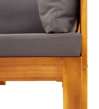 4-tlg. Garten-Sofagarnitur mit Kissen Massivholz Akazie