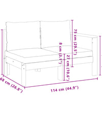 4-tlg. Garten-Sofagarnitur mit Kissen Massivholz Akazie