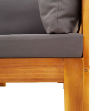 5-tlg. Garten-Sofagarnitur mit Kissen Massivholz Akazie