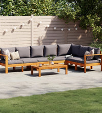 5-tlg. Garten-Sofagarnitur mit Kissen Massivholz Akazie