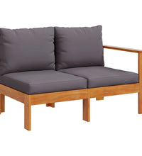 8-tlg. Garten-Sofagarnitur mit Kissen Massivholz Akazie