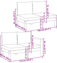 9-tlg. Garten-Sofagarnitur mit Kissen Massivholz Akazie