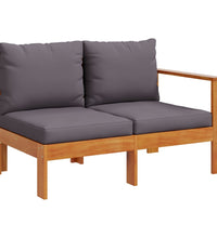 5-tlg. Garten-Sofagarnitur mit Kissen Massivholz Akazie