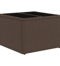 6-tlg. Garten-Sofagarnitur mit Kissen Braun Poly Rattan