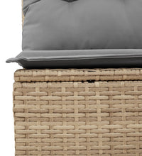 8-tlg. Garten-Sofagarnitur mit Kissen Beige Poly Rattan