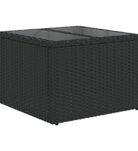 10-tlg. Garten-Sofagarnitur mit Kissen Schwarz Poly Rattan